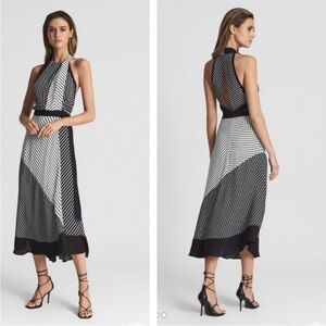 NEW NWT REISS ILA MONO-STRIPE Dress